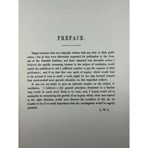 Lectures On Ventilation By Lewis W. Leeds 1976 - Picture 4 of 5
